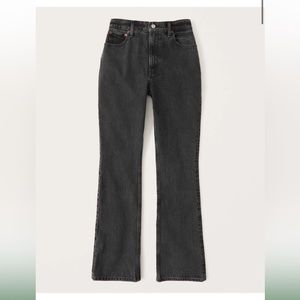 Curve love ultra high rise vintage flare jean Abercrombie and Fitch washed black